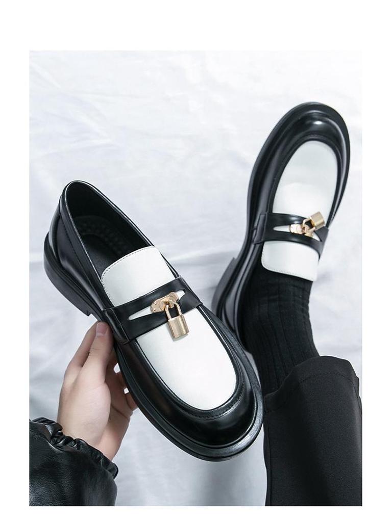 Men's Plus Size Leather Slip-on Loafers: Formal & Casual Thick Sole Shoes