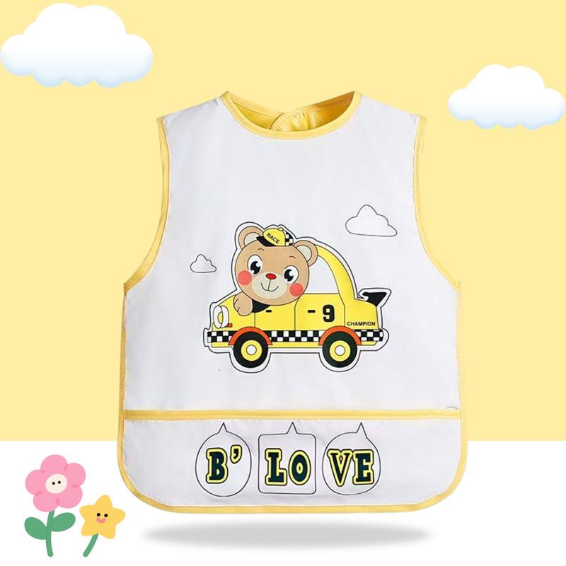 Waterproof Children's Sleeveless Smock for Toddlers - Baby Bib and Clothing Protector