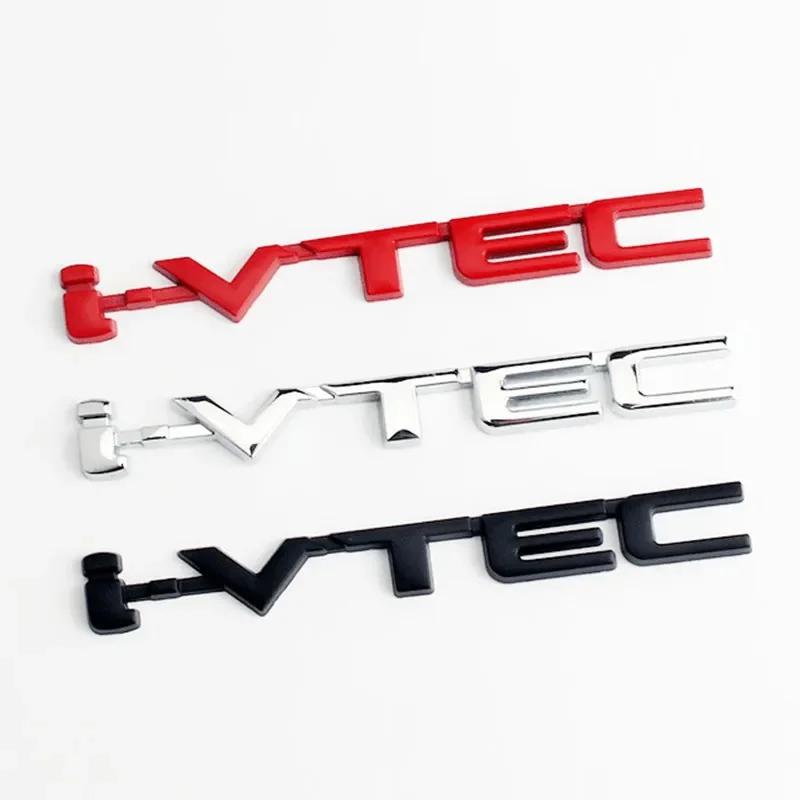 3D Metall Buchstaben I VTEC Logo Heckklappe Kofferraum Emblem Abzeichen Aufkleber für Honda Civic Accord City Jazz CRV Insight Aufkleber