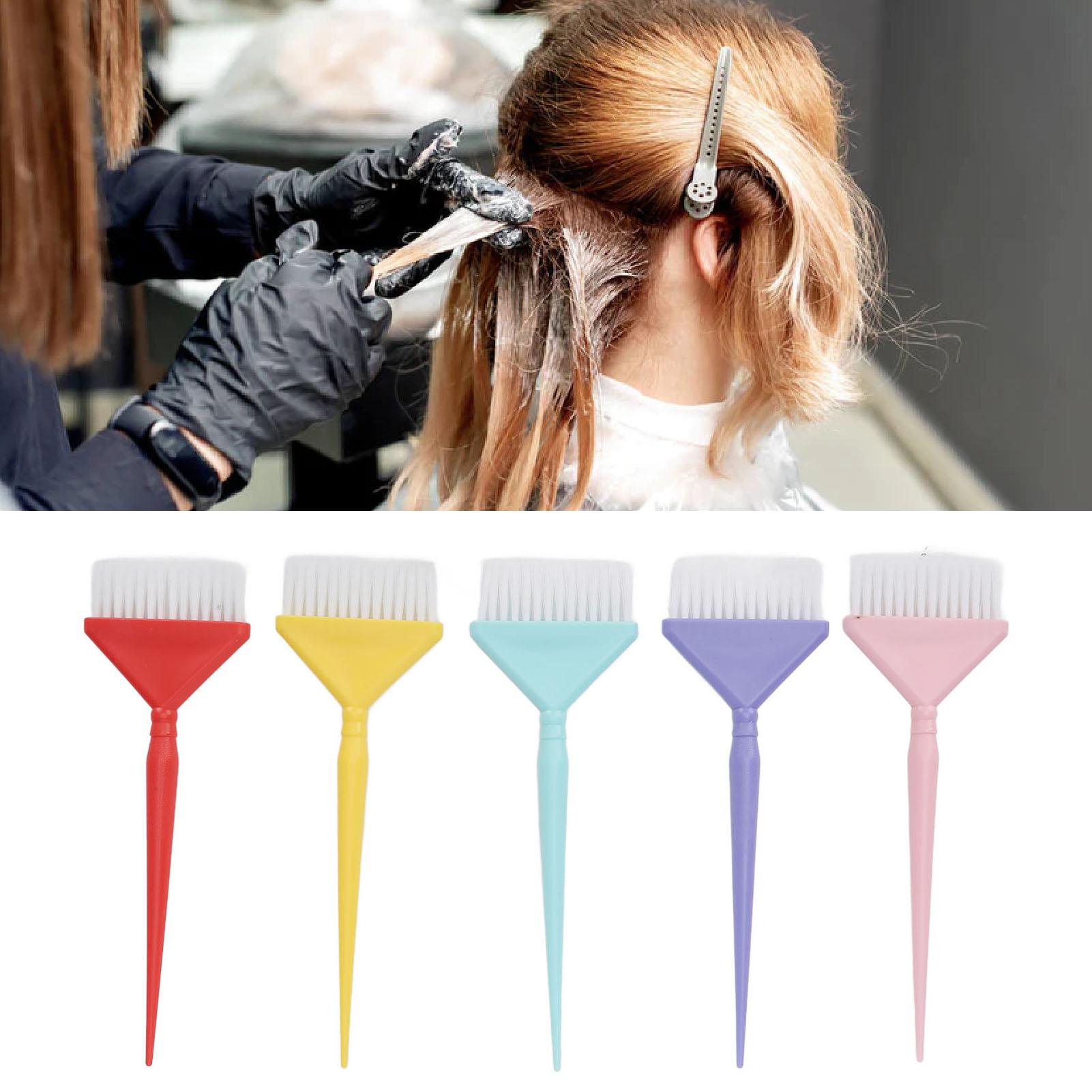 

5 шт. Кисть для окрашивания волос, матовая ручка, мягкая щетина, эргономичный инструмент для окрашивания волос для салона, дома, DIY окрашивания