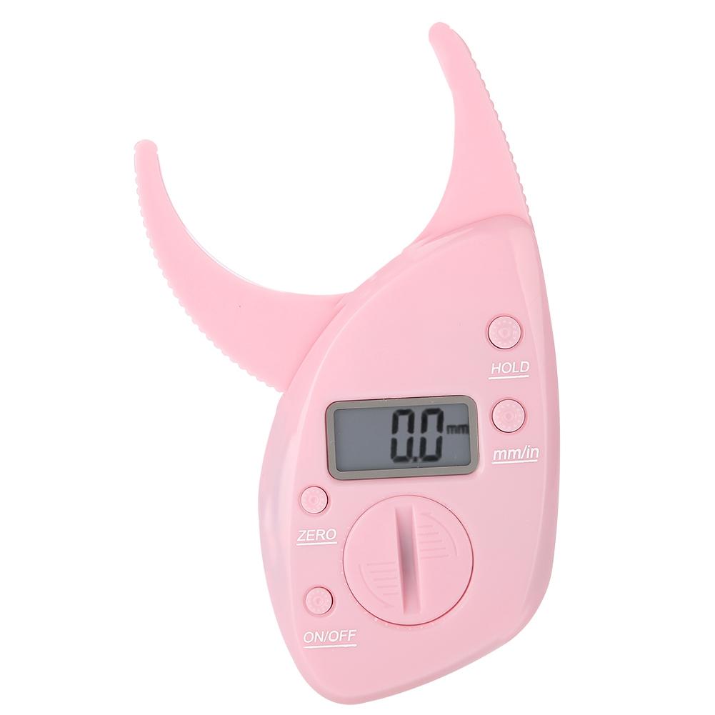 Pink Body Fat Monitors Portable Digital Skinfold Measurement Tester Measuring Caliper