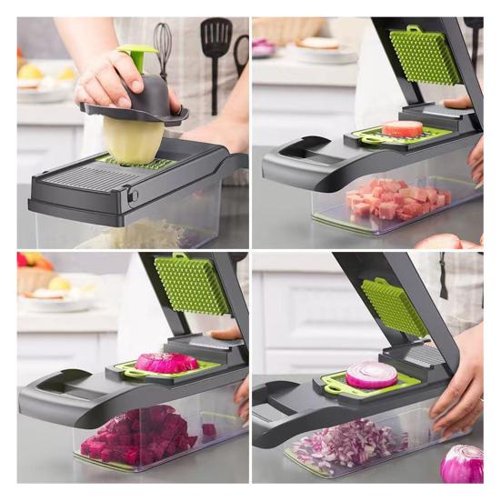 Vegetable Chopper Stainless Steel Mandoline Slicer for Julienne Dicing Multifunctional Meal Preparation Tool