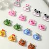 Pig Bears Animal Nail Rhinestones Cartoon Nail Drills Cartoon Nail Decorations 3D Nail Jewelry
