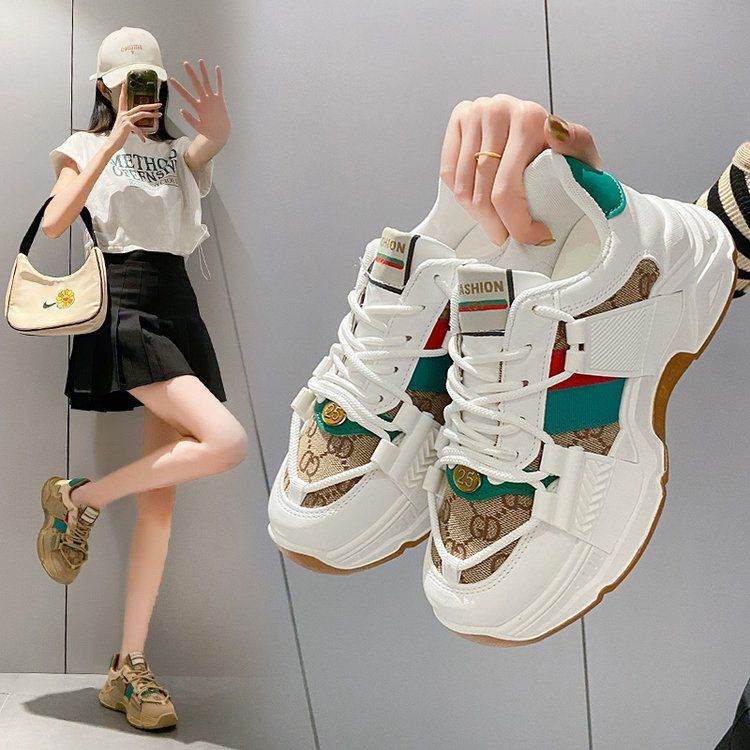 Super Soft Platform Dad Shoes Ins New Deodorant Heightening Casual Sports Shoes Breathable Women's Shoes Versatile