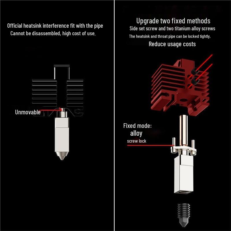 Creality V2.0 3D Printer Print Head Hotend Steel Nozzle Kit for X1/P1P/P1S