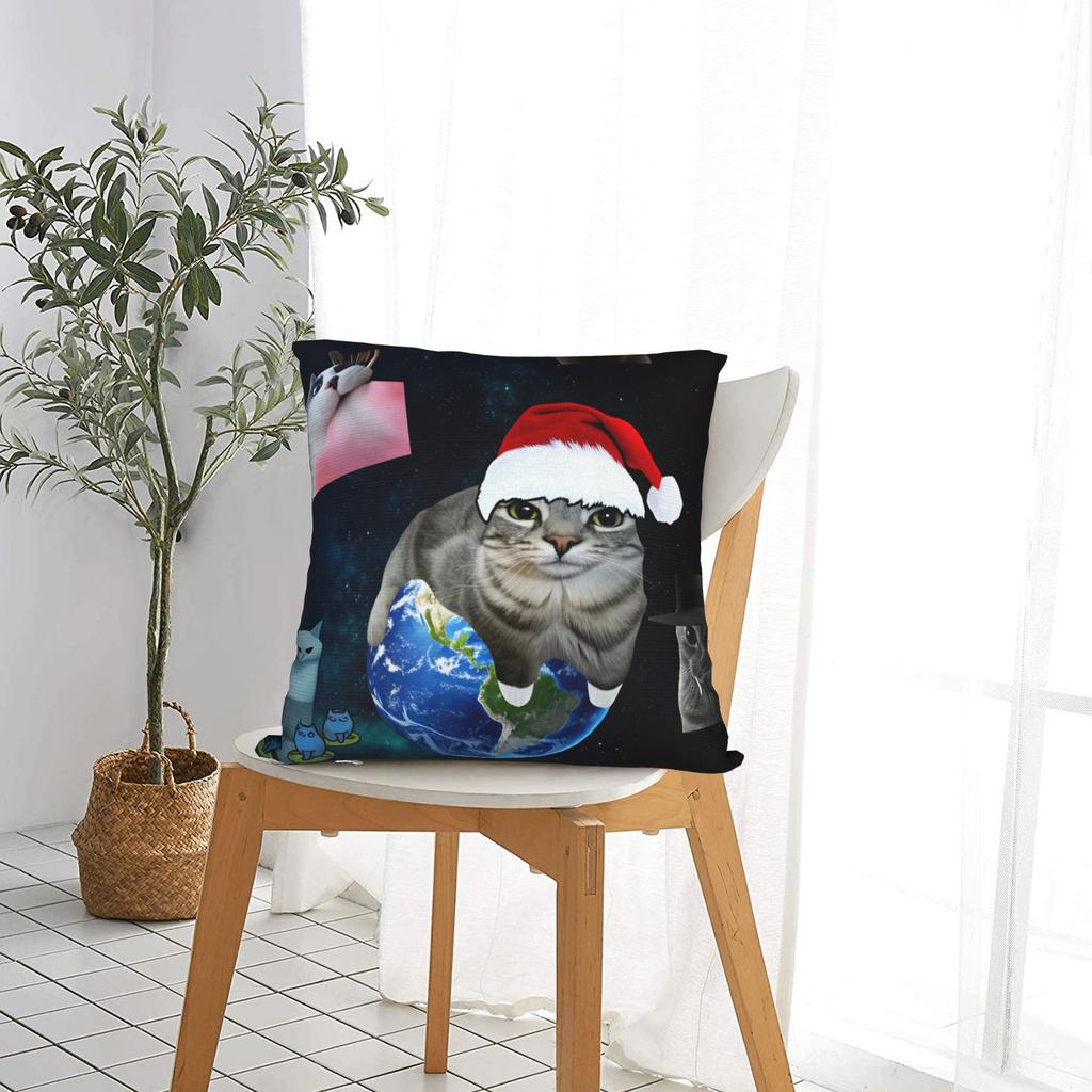 Meowl Cat Pillow Case Soft Pillow Cover Funny Pillowcases For Sofa Couch Bed Living Room