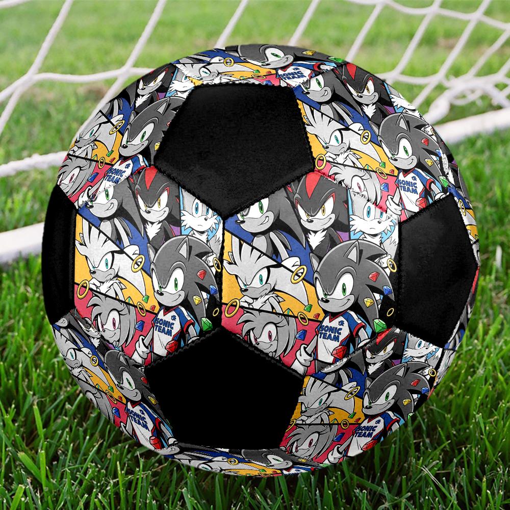 1pc Sonic The Hedgehog Football Soccer Ball Size 5 Indoor Soccer Ball Fashion Colorful Backyard Game -Great For Sports Fans Gift HE84