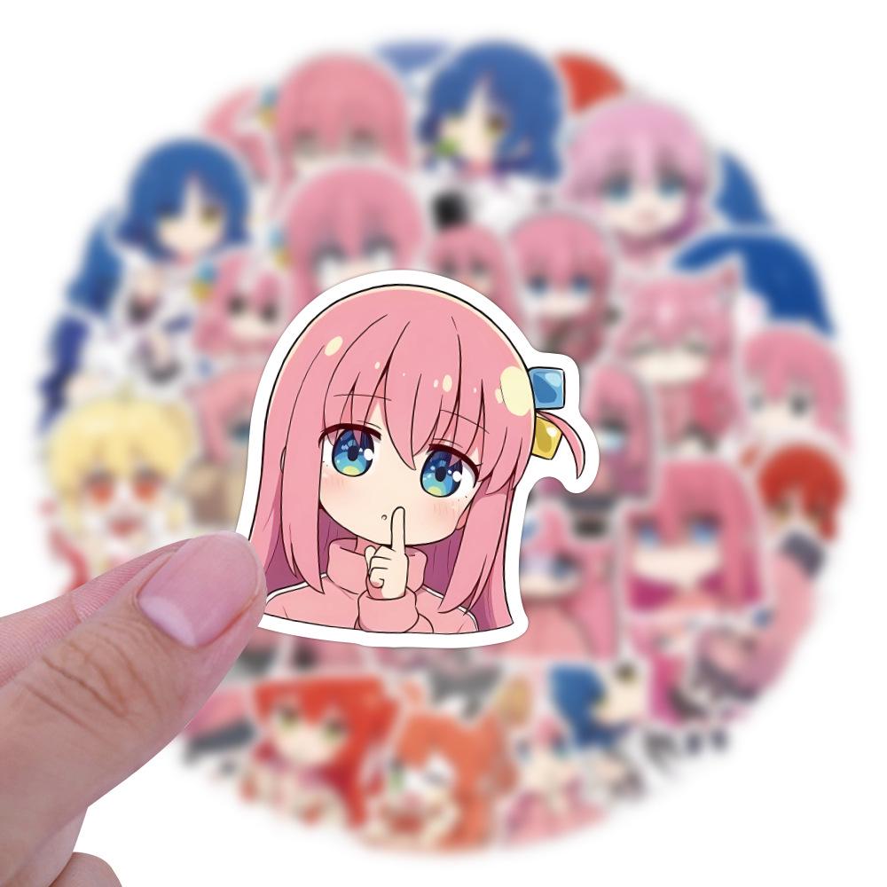 55 Sheets Anime Rock Theme DIY Journal Stickers for Notebooks