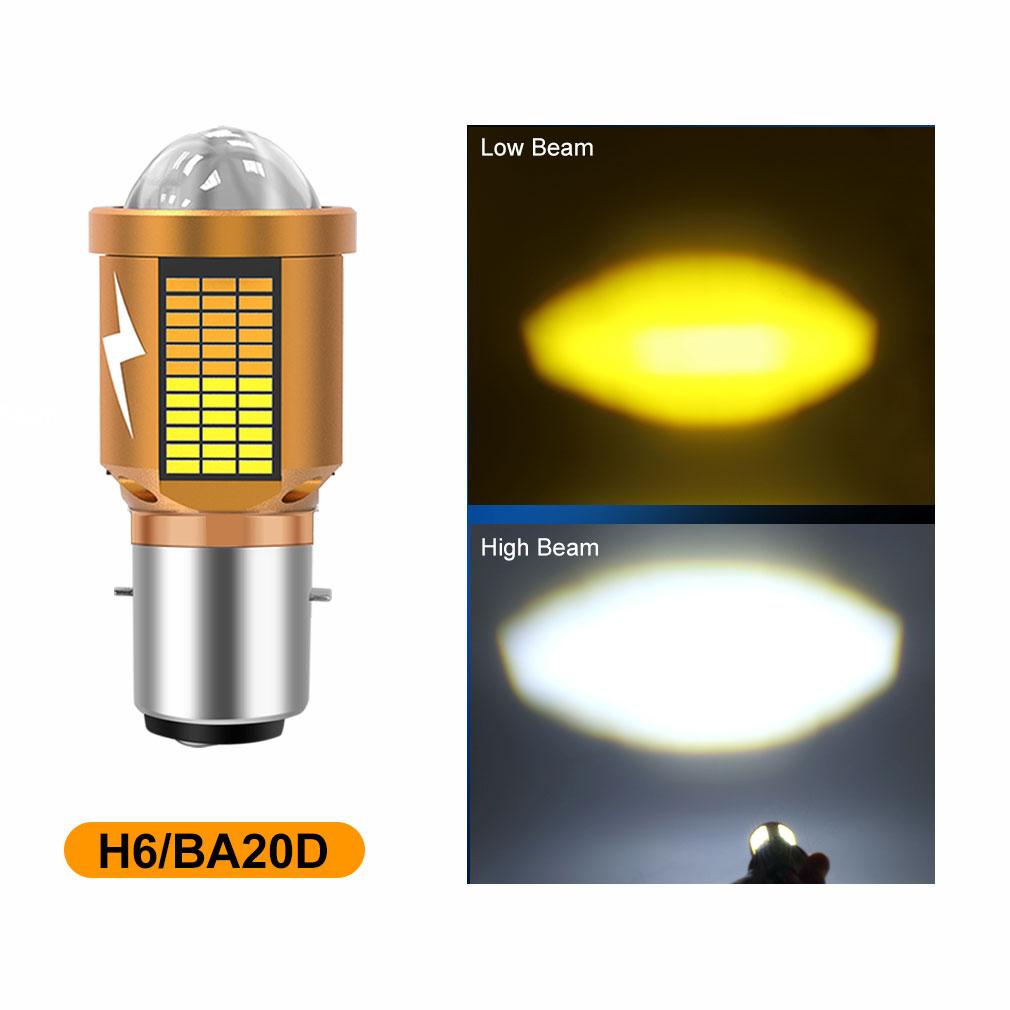 1Pc H4 LED Motorrad Scheinwerfer Birne 18000LM H6 BA20D Led Moto Licht Hohe Abblendlicht Weiß Gelb Lampe Canbus für Yamaha Kawasaki Suzuki
