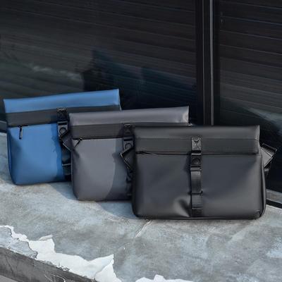 Cross-Border Men’s Large Capacity Shoulder/Messenger Bag - Logo Customizable, Lightweight Business Chest Bag with Tablet Backpack Feature
