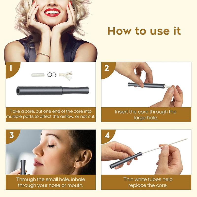 Aromatherapie Inhalator für ätherische Öle Rauchen aufhören Inhalator Stick Edelstahl Persönlicher Diffusor Inhalator für ätherische Öle