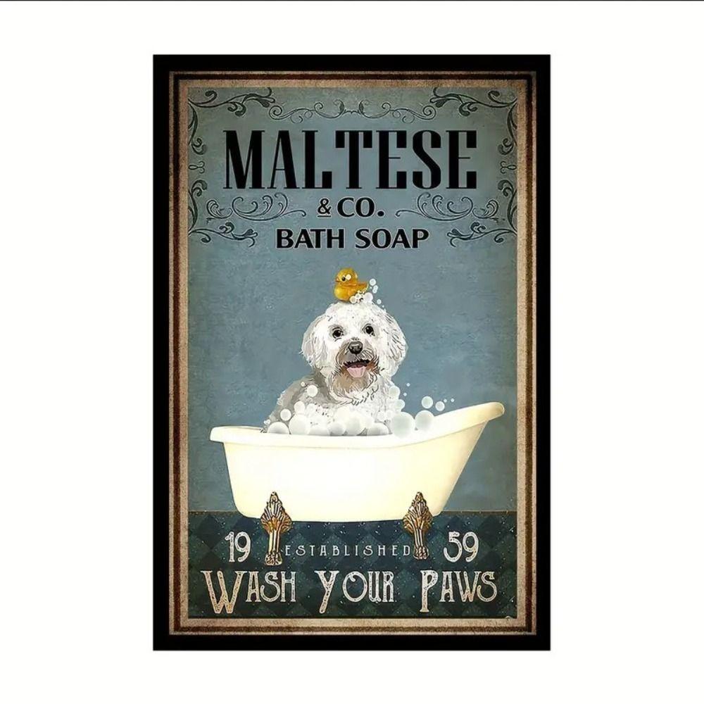 Vintage Metal Sign "Welcome to Wolf Cave" Outdoor Nature Decor 20x30cm