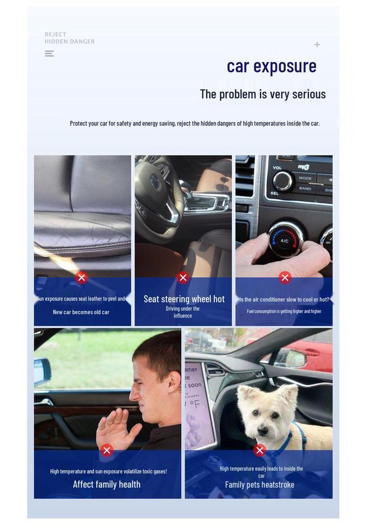 Cartoon Car Sunshade Umbrella for Front Windshield - Heat Insulation Protection
