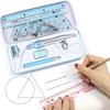8Pcs/Set Metal Box Ruler Compass Set Multi-Function Drawing Stationery  Students Gifts