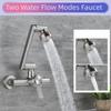 360° Rotation Wall Mounted Faucet Chrome Finish Bathroom Faucet  Basin Faucet Application