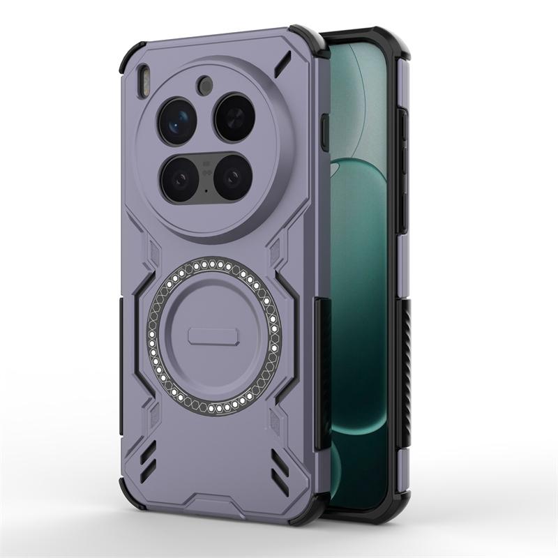 For Vivo X300 Pro Case For Vivo X300 Pro Anti-knock Armor Magnetic Adsorption Wireless Charge Back Cover For Vivo X300 Pro Case