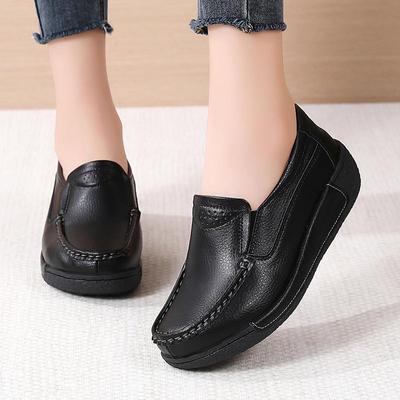 Women's Trendy Slip-On Platform Shoes - Spring & Autumn Collection, Thick-Soled Casual Korean Sports Style.
