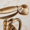 Brass Bathroom Faucet Bathtub Faucets 360 Rotation Floor Stand Faucets Telephone Type Hand Shower Antique Bath Shower Set