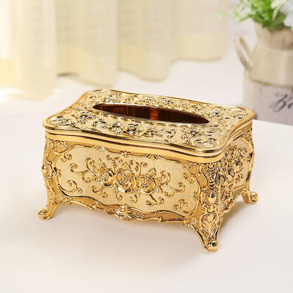 Rectangle European Style Tissue Boxes Large Capacity Napkin Extraction Box Paper Boxes for Home