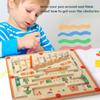 Children's Wooden Magnetic Color & Number Maze Activity Board Educational Learning Toy Puzzle for Toddlers Matching Gift