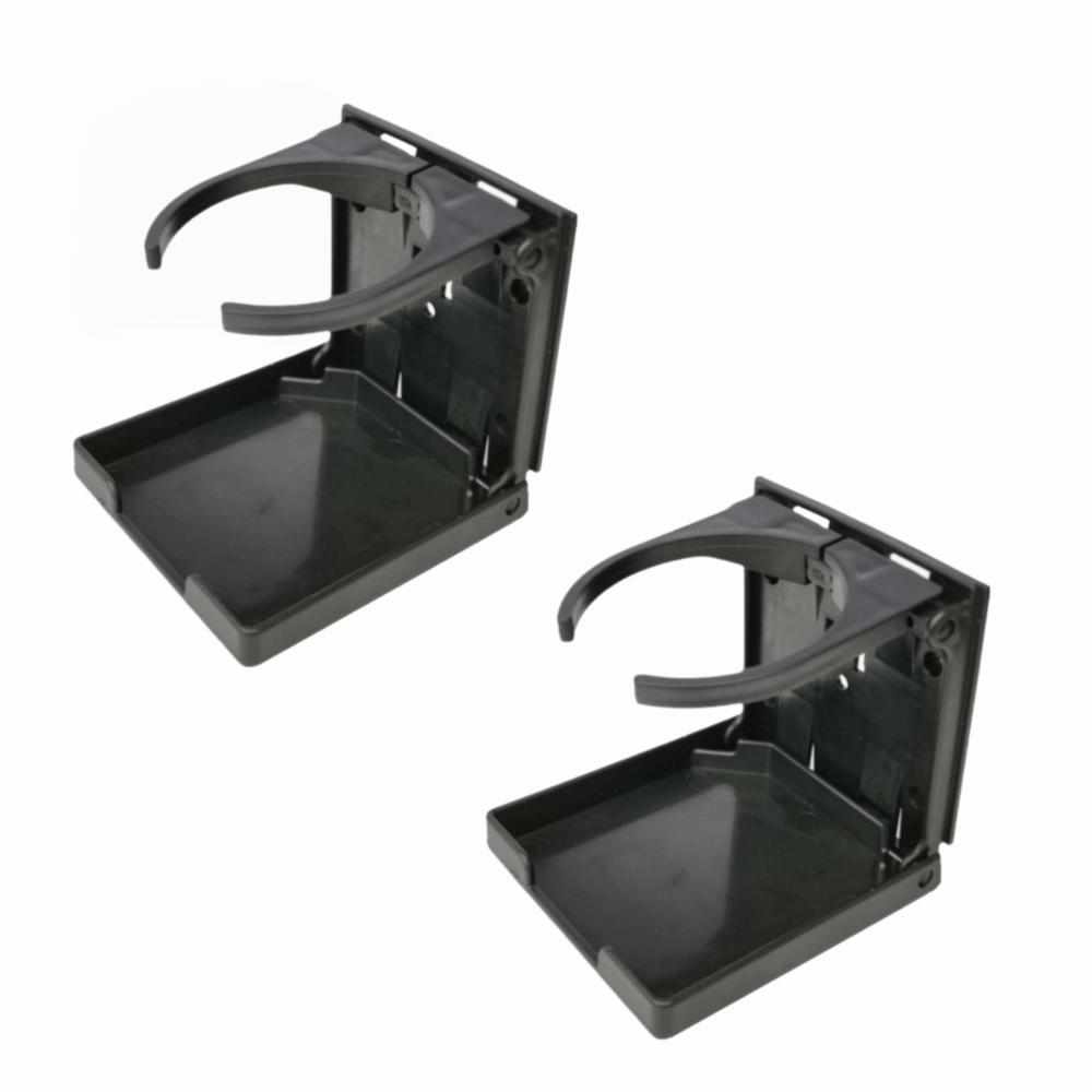 2pcs Black Folding Cup Holder Adjustable Folding Boat Cup Holder Adjustable Cup Holder For Boats
