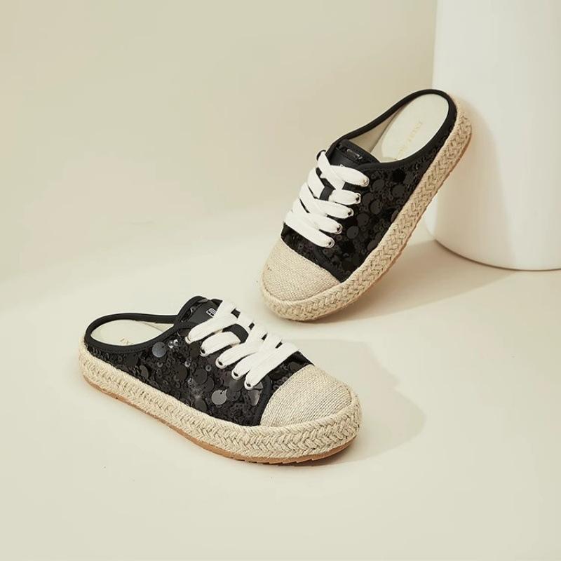 

Thick-soled bag head half-drag women s summer outer wear 2025 new women s shoes versatile fisherman shoes breathable cool slippers 40 чёрный