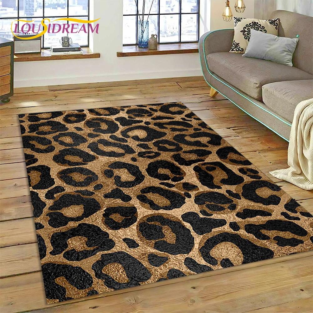 Colorful Zebra Stripe Leopard Tiger Carpet Rug for Bedroom Living Room Home Sofa Decoration,Children Game Large Decor Floor Mat