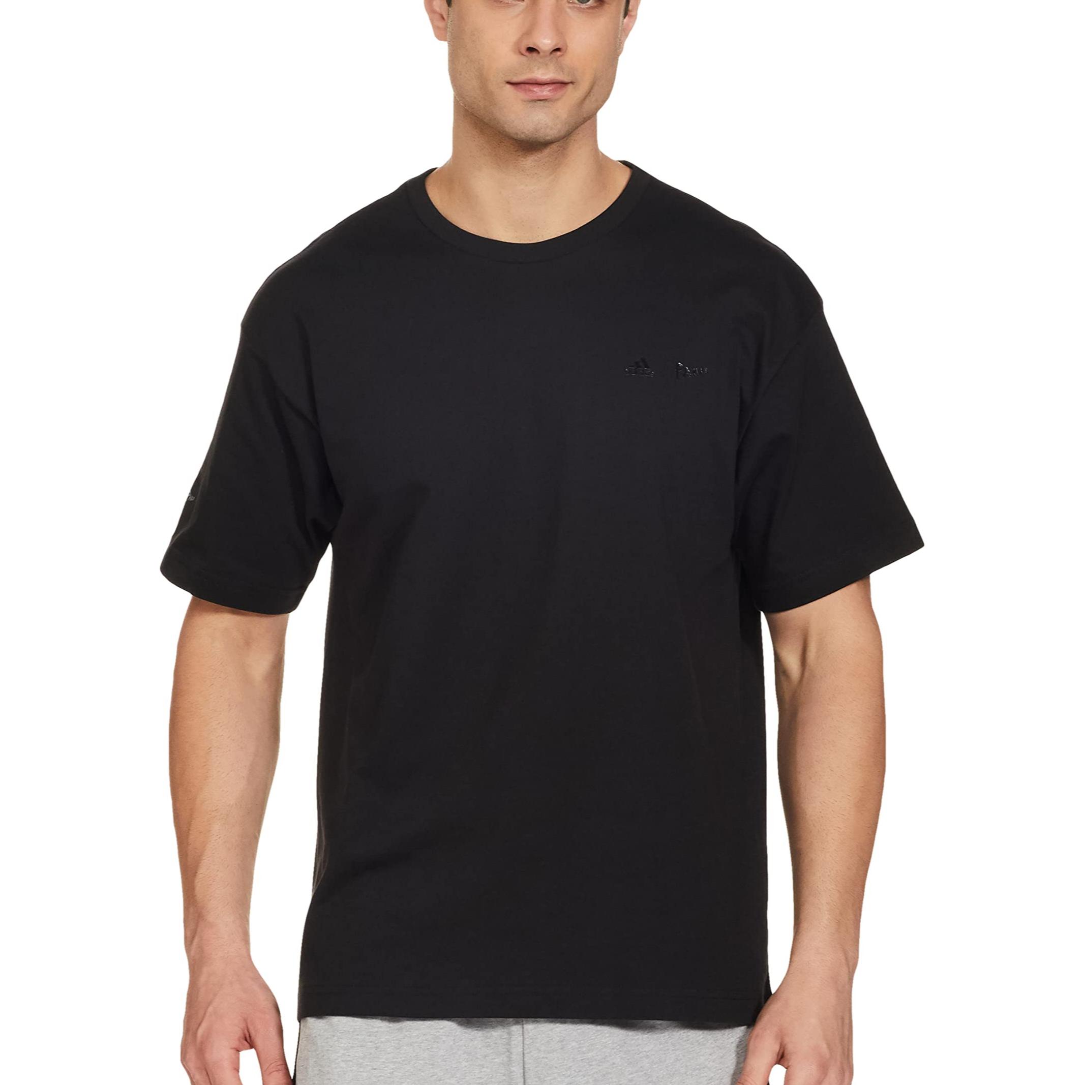 

Adidas Comfortable Crew Neck Pullover Short Sleeve T-Shirt Men Tops Black HD3599 L