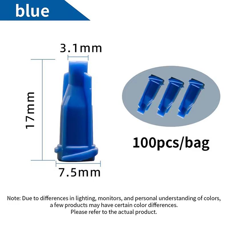 100Pcs Syringes Tip Caps Luer Lock Tapered Tips Covers Dispensing Needles Tip Cap Multi-Color Spiral Mouth Syringes Plug