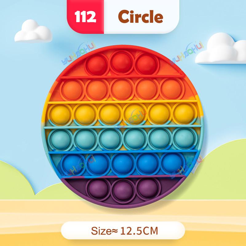 Rainbow Pop Push Bubblle Fidget Anti Stress Relief Toys for Adult Children Special Needs Sensory Toys Interactive Toys for Kids