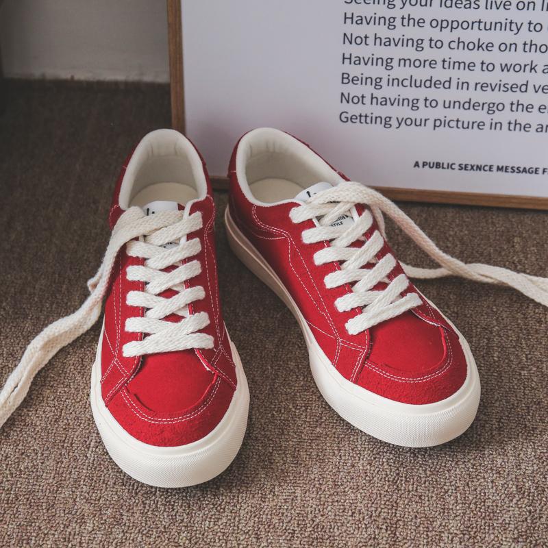 

Нове чоловіче класичне модне низьке взуття для скейтбордингу Зручні студентські хлопчики Чоловічі дихаючі трендові повсякденні кросівки з м’якою підошвою 44 червоний