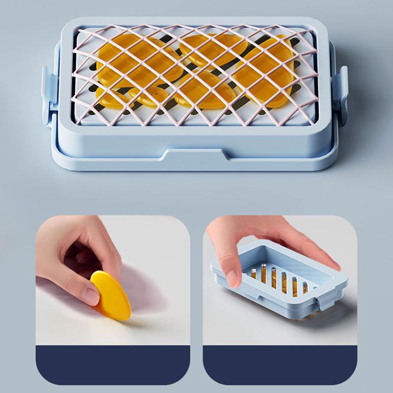 

ABS drain soap box, soap bubbler soap non-slip, kitchen and bathroom non-slip sink tray creative vegetable washing table soap di