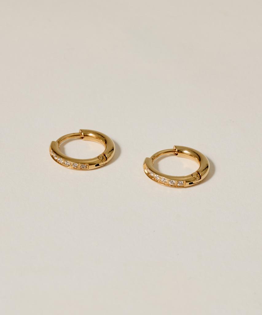 Novice Tokyo Cz Hoop Pierce Surgical Cz Hinged Hoop Pierce Stainless / Gold