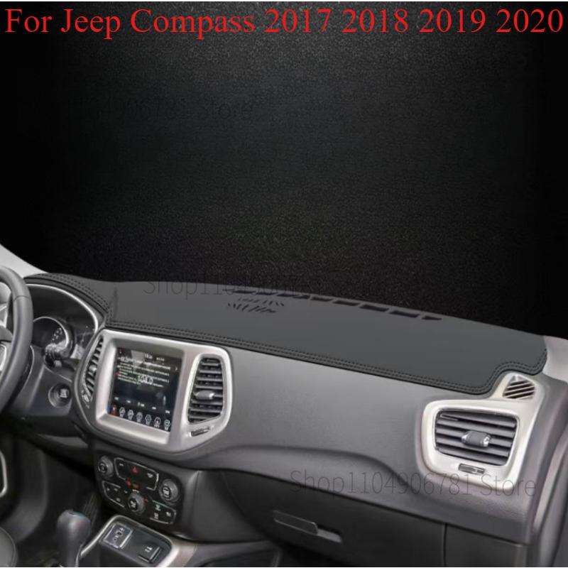 For Jeep Compass 2017 2018   Car Dashboard Avoid light Pad trument Platform Desk Cover Mats Carpets Accessories