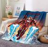 Custom Name Iron Man Flight Flannel Blanket Throw Blanket Soft Warm Sofa Bed Decor Unique Gift