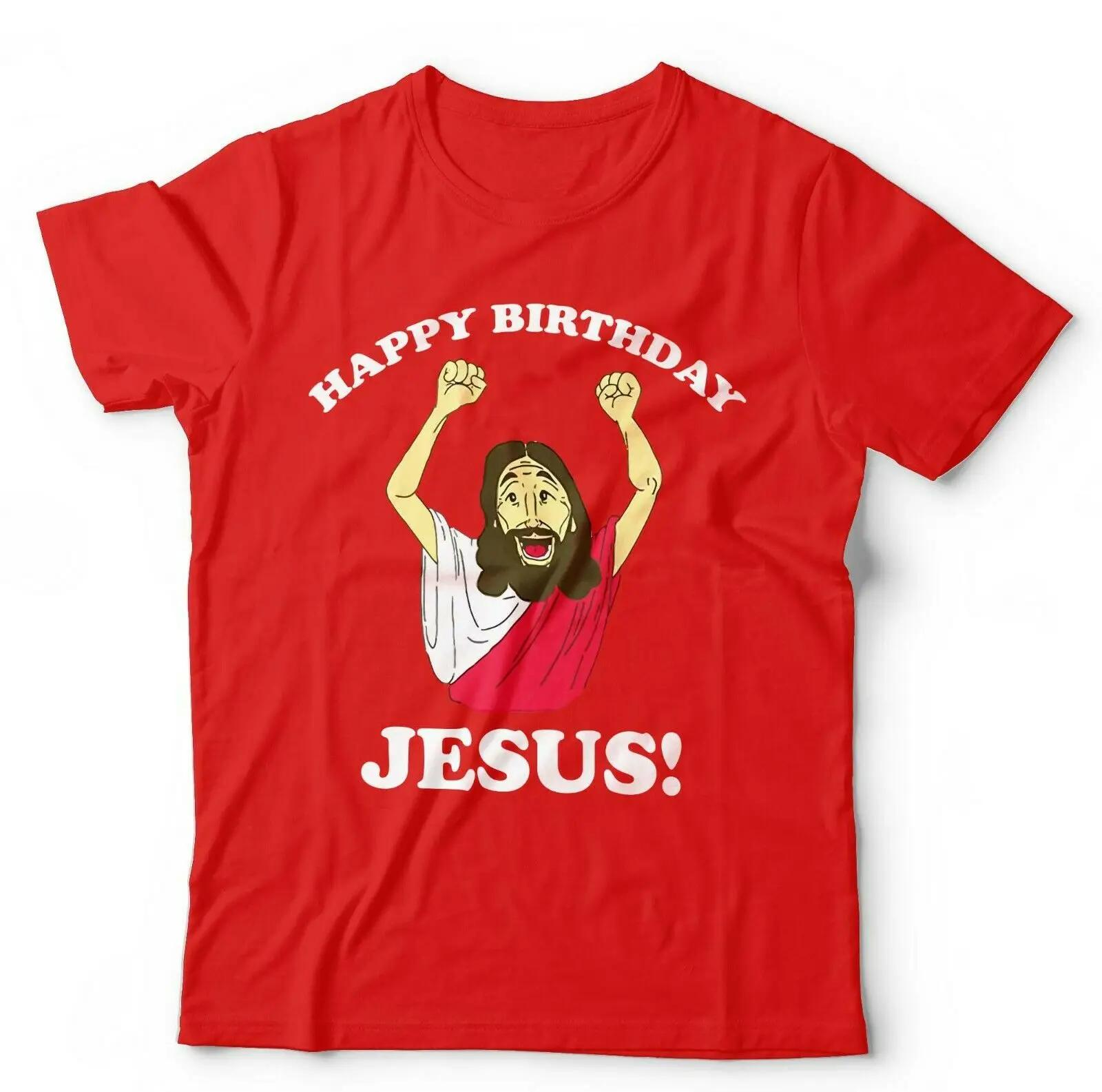 Happy Birthday Jesus Men Tshirt Short Sleeve Casual ONeck Tshirt S