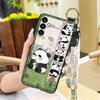 Ring Anti-knock Phone Case For Samsung Galaxy A24/SM-A245F/A25 5G Shockproof Wristband Waterproof Fashion Design Panda