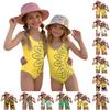 Costum de baie dintr-o piesă pentru fete cu imprimeu floral, costume de baie de vară, pentru copii, fără mâneci, casual, îmbrăcăminte de plajă, costum de baie pentru copii