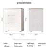 Simple Plastic 3-Layer Bedside Storage Cabinet