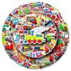 100 Little Train Cartoon Stickers: Creative Vehicle Designs for DIY Projects