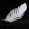 Christmas Brooch Pin Large Feather Pendant Necklace Women Multiple Wear Methods Jewelry