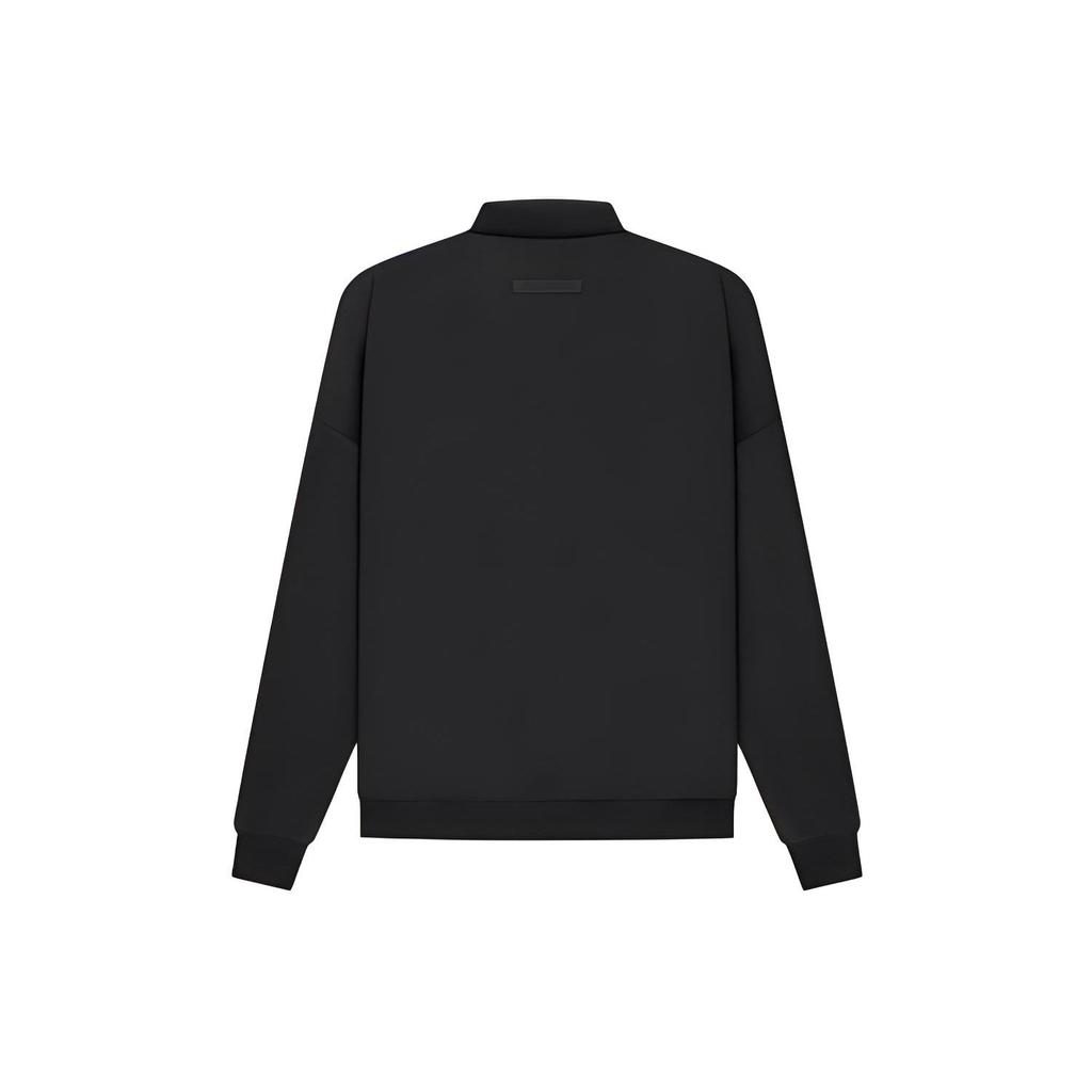 Fear of God Essentials SS21 Long Sleeve French Terry Polo Unisex Tops Black FOG-SS21-626