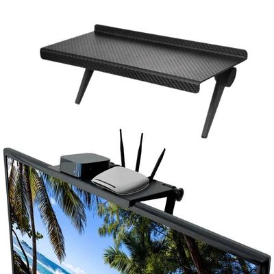 1ks Horký prodej Úložný regál na obrazovku počítače a televize Bezdrátový router Stojan na set-top box Neperforovaný úložný držák Božský nástroj
