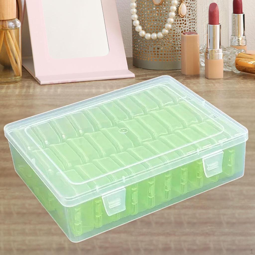 Clear Jewelry Organizer Box Bead Versatile Practical Storage Case with Lid Cover