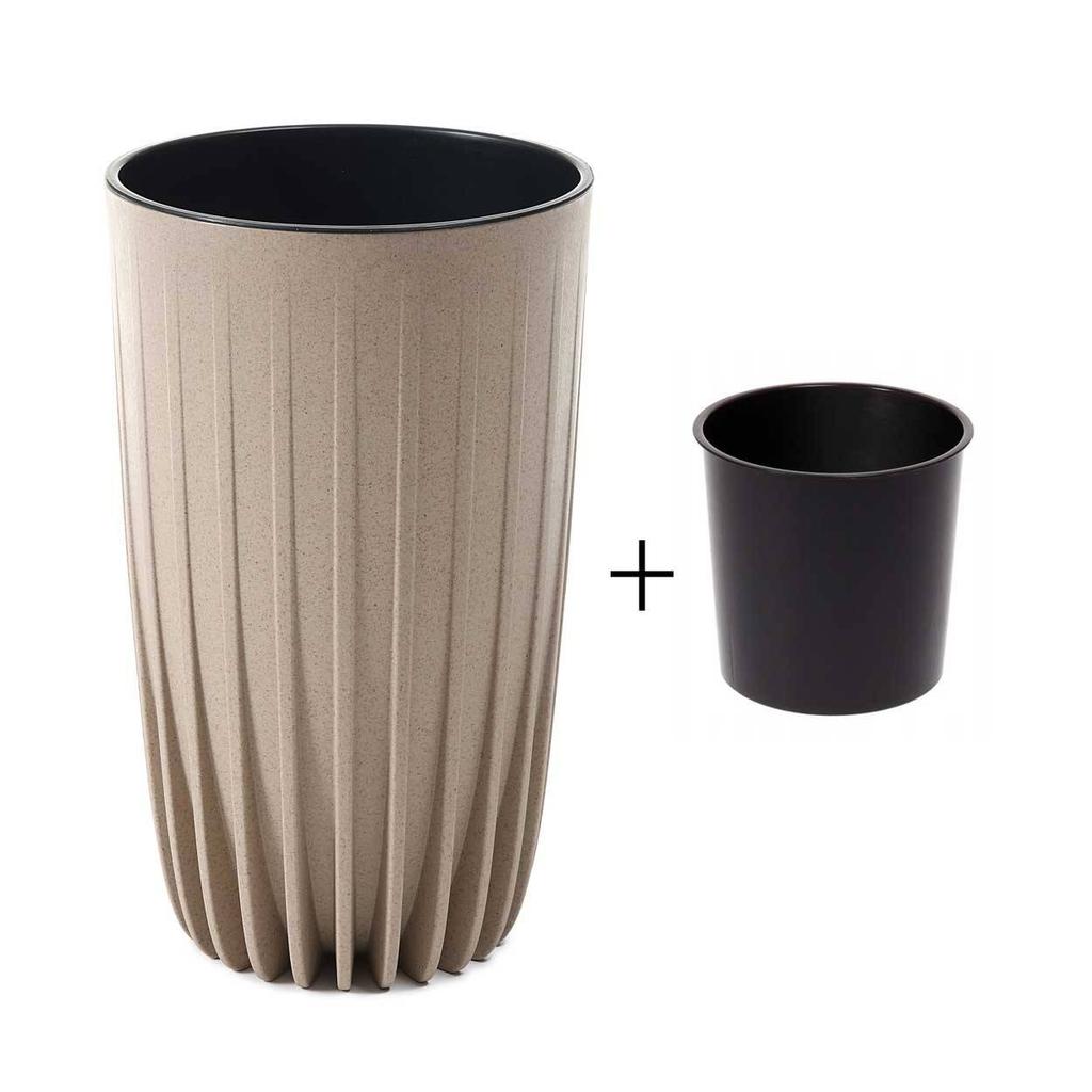 Donica Gestreift Hoch Eco Kaffee Latte