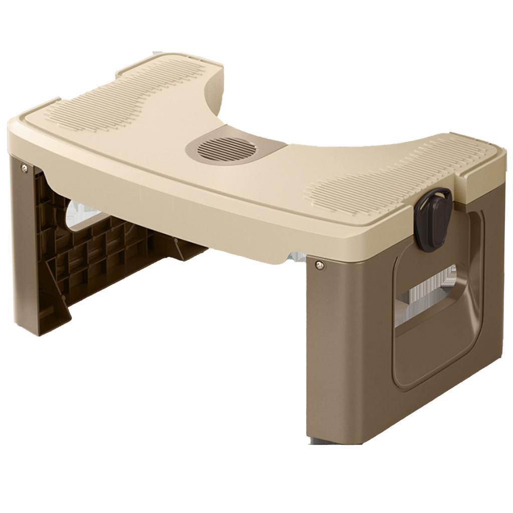 Foldable Toilet Stool With Circular Arc Easy To Store Fits Most Toilets Double Anti Slip Stability