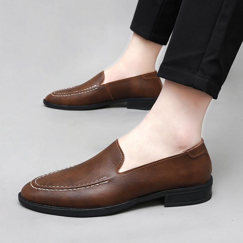 Herren Flats Echtleder Herren Freizeitschuhe Luxusmarke Herren Bequeme Slipper Mokassins Atmungsaktiv Slipper Fahrschuhe