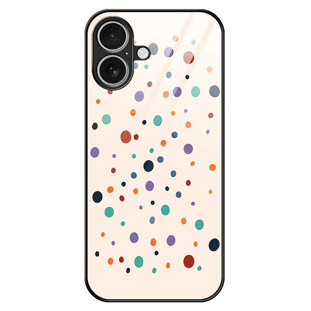 For iPhone 17 Case TPU PC Tempered Glass Pattern Printing Anti Drop Phone Back Cover