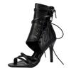 Fashion Women's Sandals Super-high Heels Ankle Boots Sexy Strip Pole Dance Shoe Wedding Peep-toe Sandals with Ties Ladies Shoes