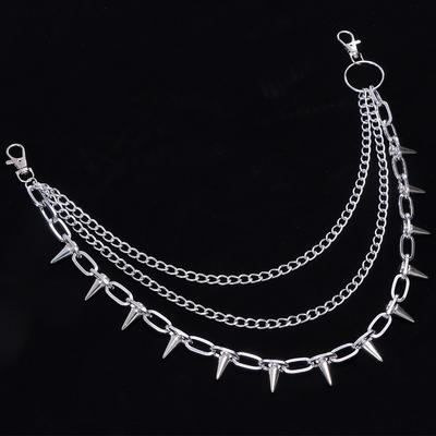 Punk Metall Nieten Hosenketten Gürtelkette Für Mann Frau Jeanshosenketten Goth Schmuck Gothic Schlüsselanhänger Emo Scene Zubehör